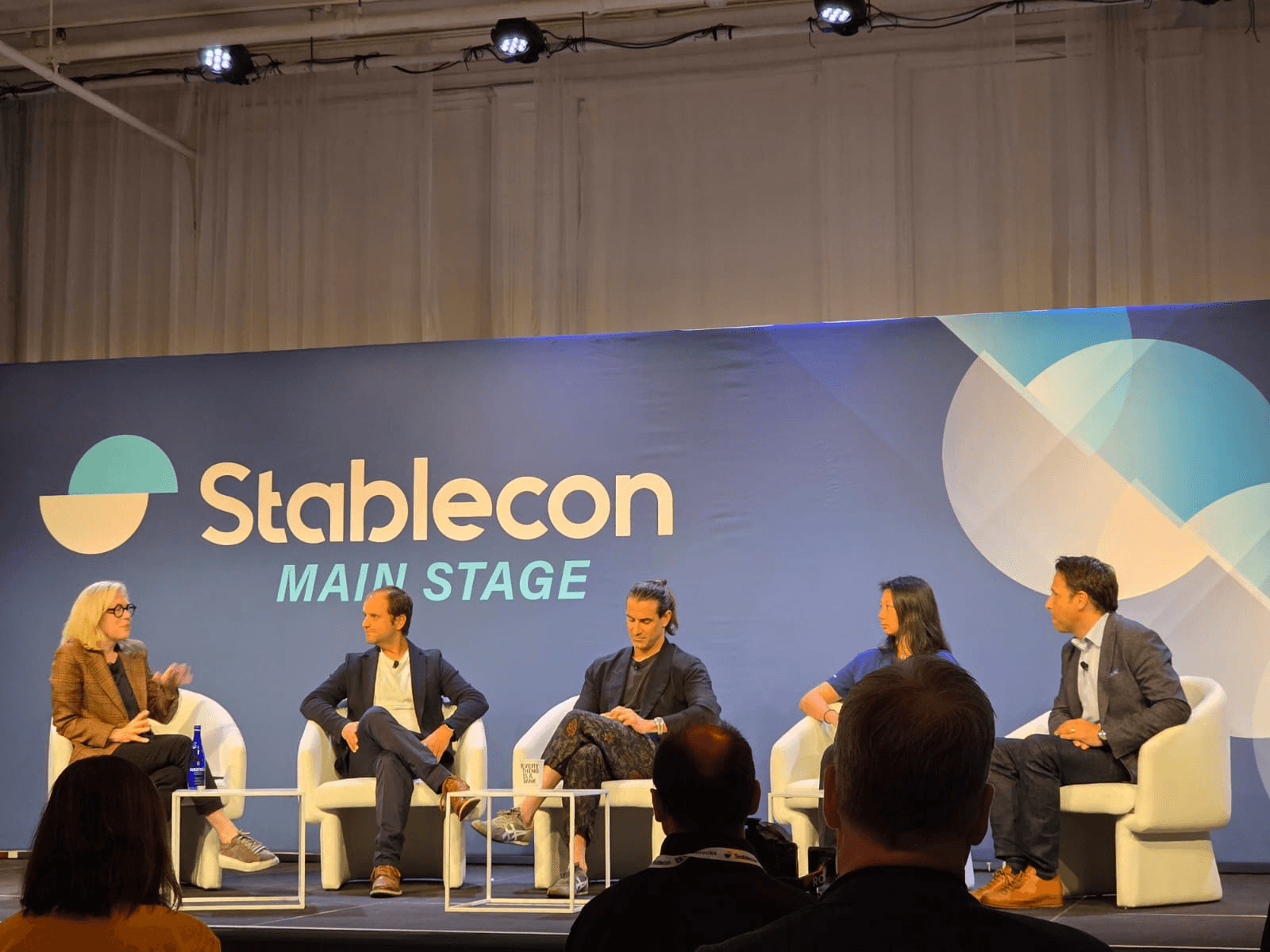 Beth Haddock on main stage at Stablecon — named to the Stablecoins' Most Influential list